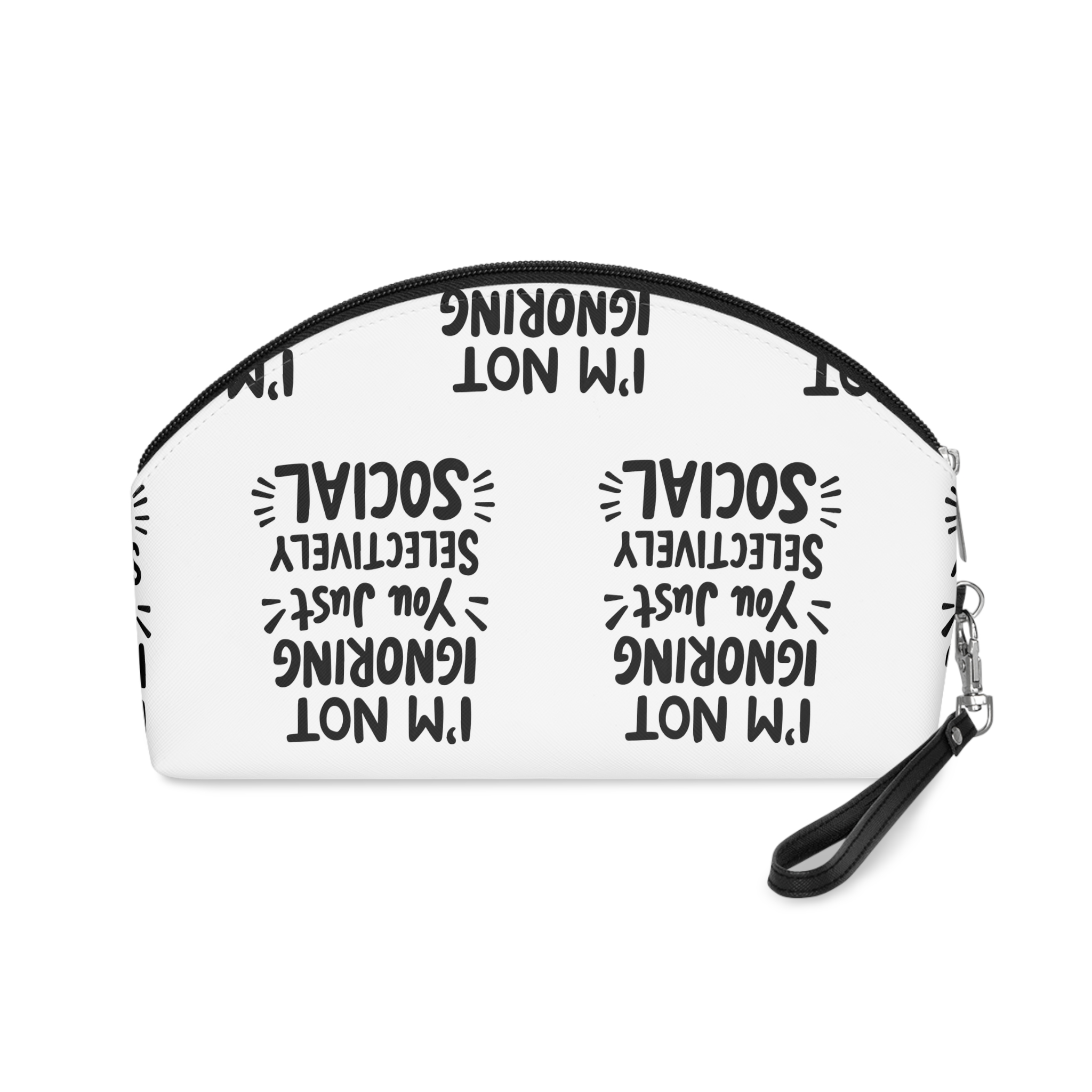 I Am Not Ignoring You Just Selectively Social Makeup Bag - Image 2