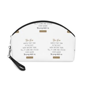 Christmas Bible Verse Star Spiritual Biblical History Scripture Saying Christian Religious Card Makeup Bag