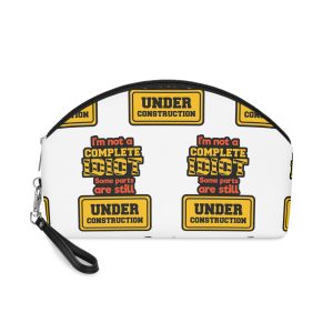 Complete Idiot Construction Quote Shirt Print Poster Design Vector Makeup Bag