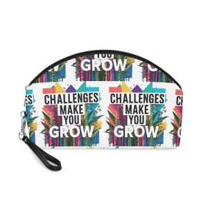 Challenges Make You Grow Makeup Bag