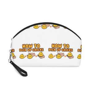 How Pick Up Chicks Chicken Baby Bird Cute Quote Shirt Print Poster Design Vector Makeup Bag