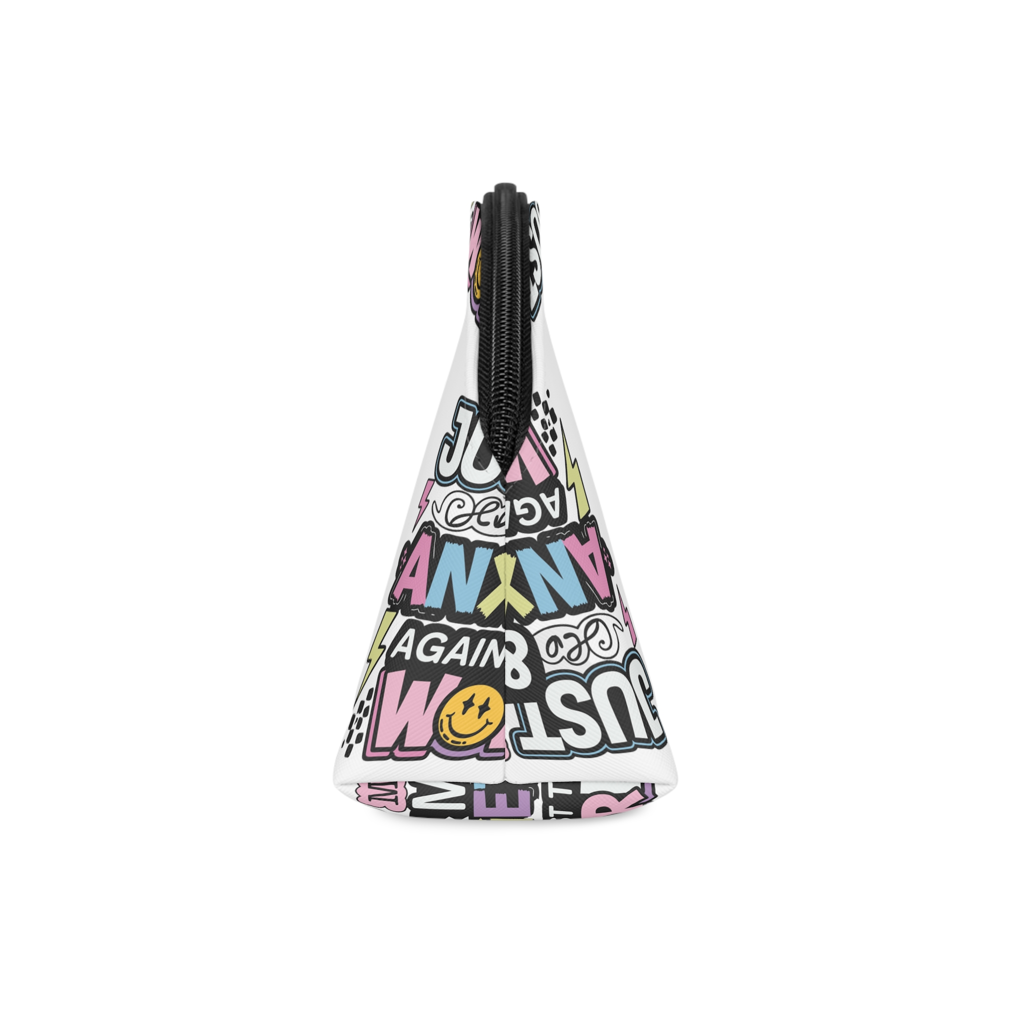 Just Me My Anxiety Against World Anxiety T Shirt Design Makeup Bag - Image 4