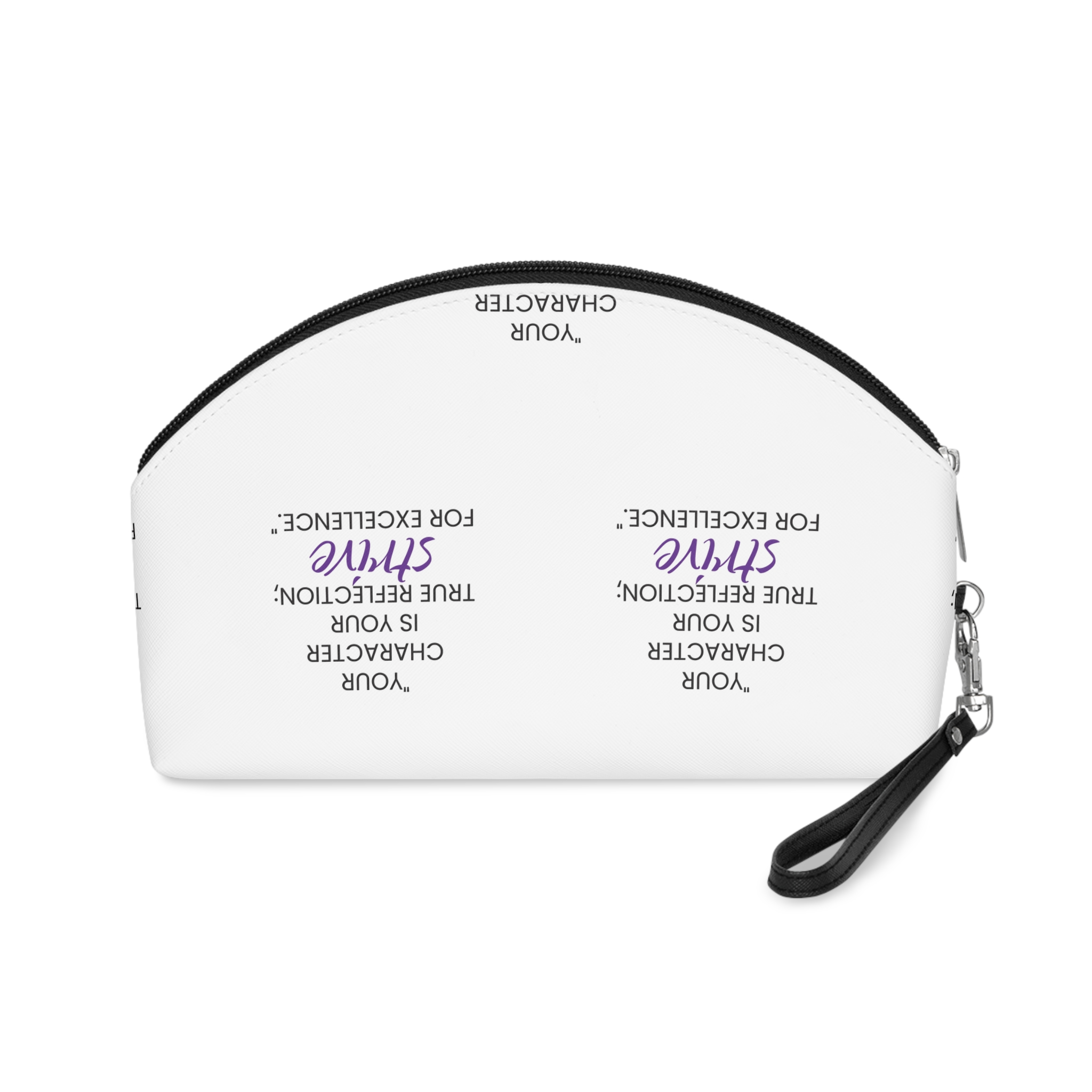 Islamic Motivation Quote With Smooth Black Backrgound Makeup Bag - Image 2