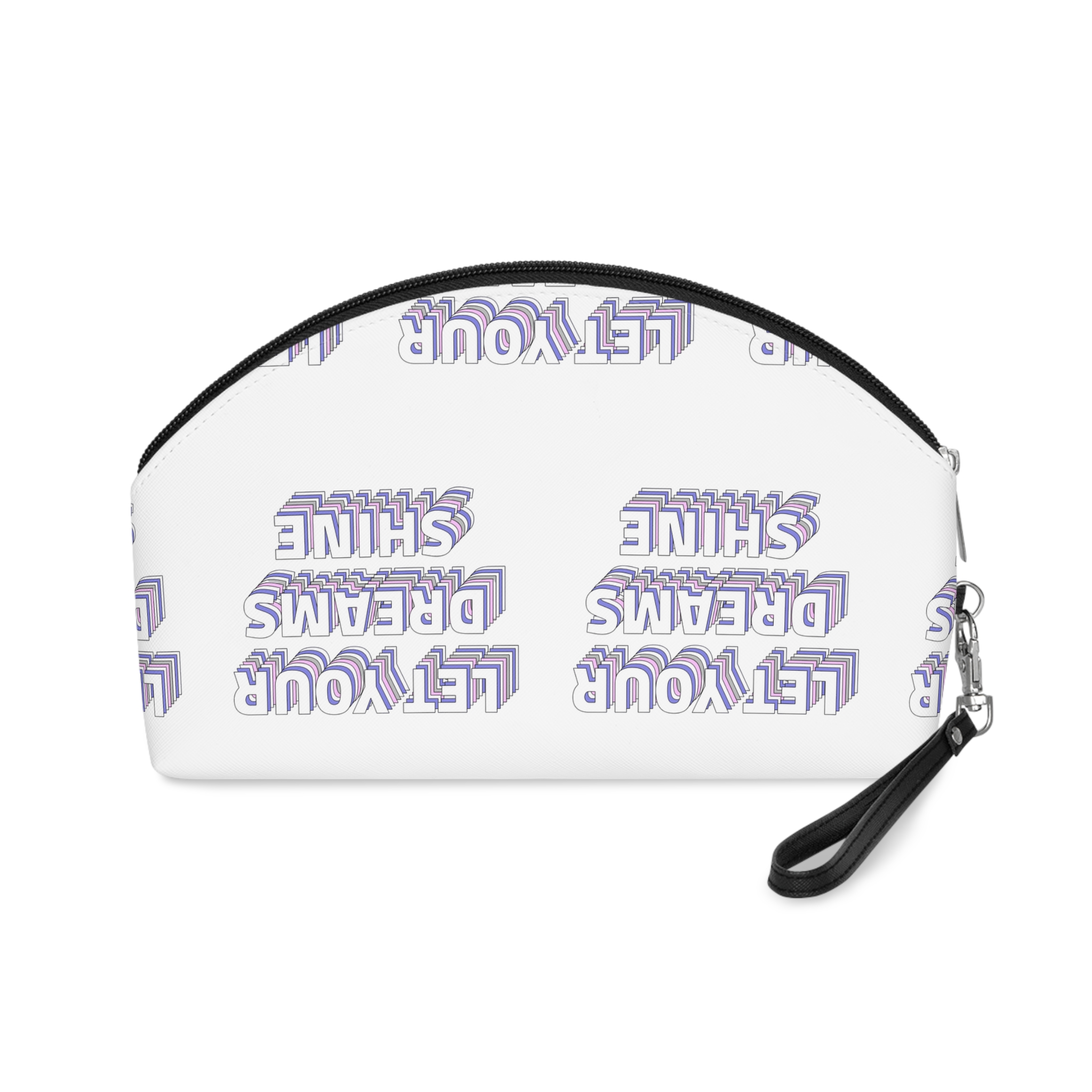Let Your Dreams Shine Layered Text Png Typography Retro Word Makeup Bag - Image 2