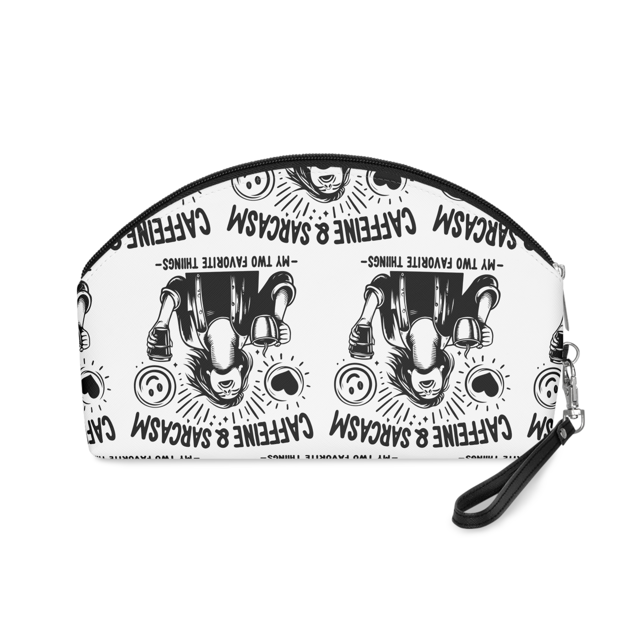 Caffeine Sarcasm My Two Favorite Things H Makeup Bag - Image 2