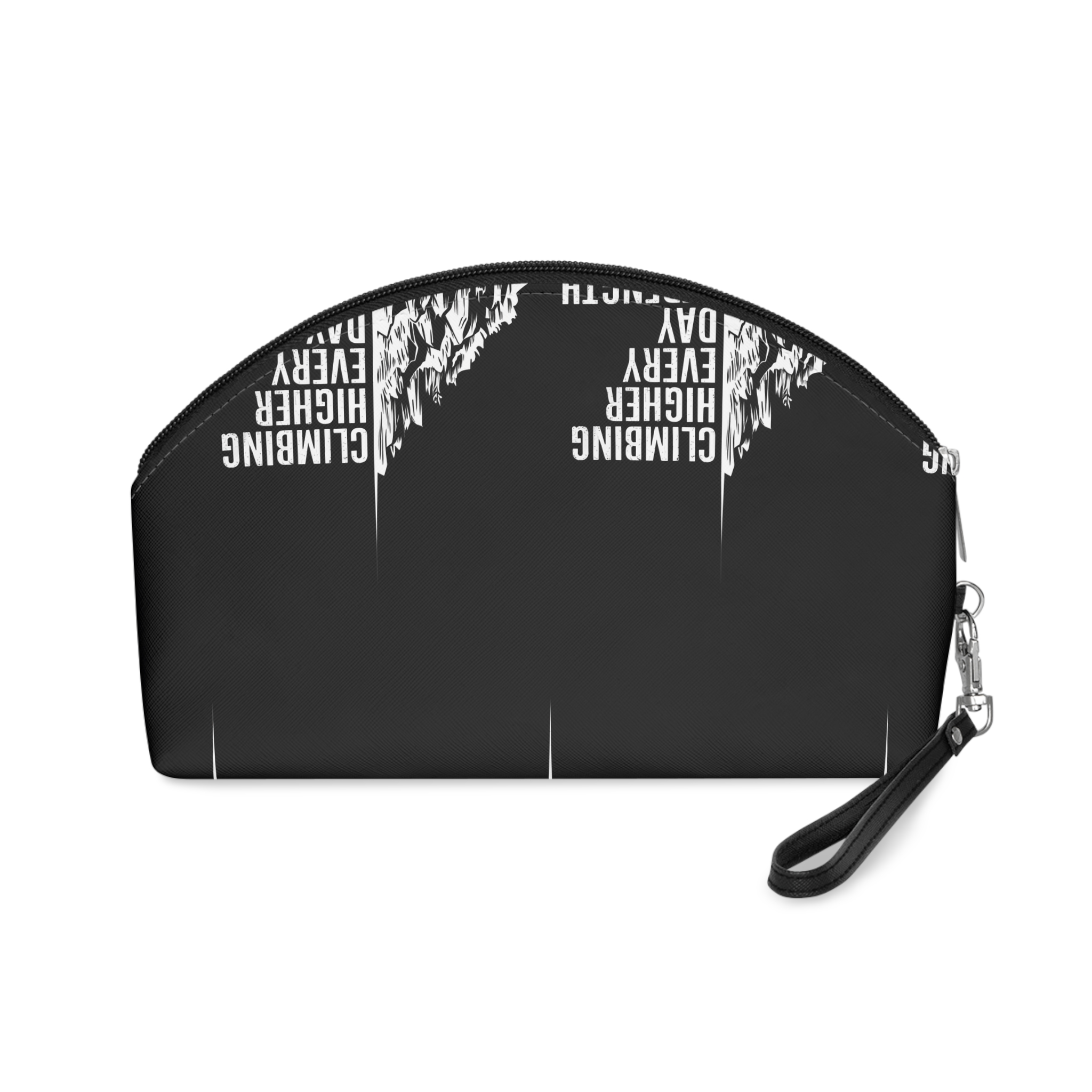 Climbing Higher Every Day Mountain Peak Motivational Quote Makeup Bag - Image 2