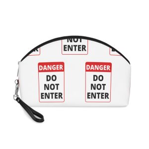 Danger Do Not Enter Makeup Bag