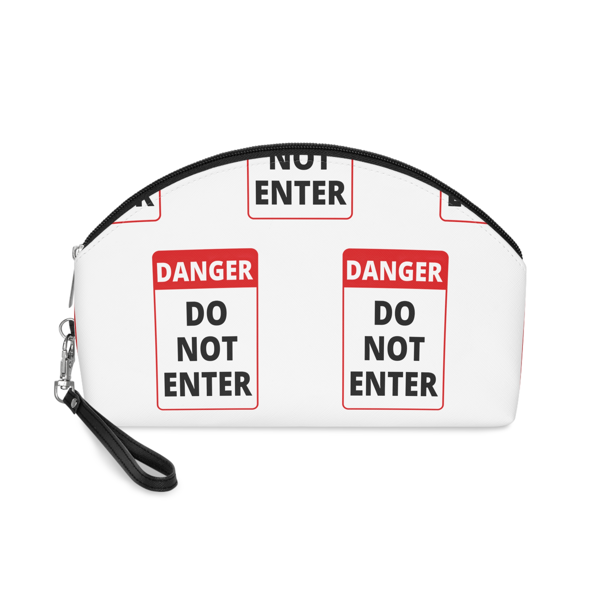 Danger Do Not Enter Makeup Bag