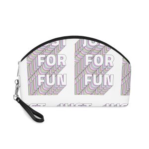 Just Fun Layered Text Png Typography Retro Word Makeup Bag