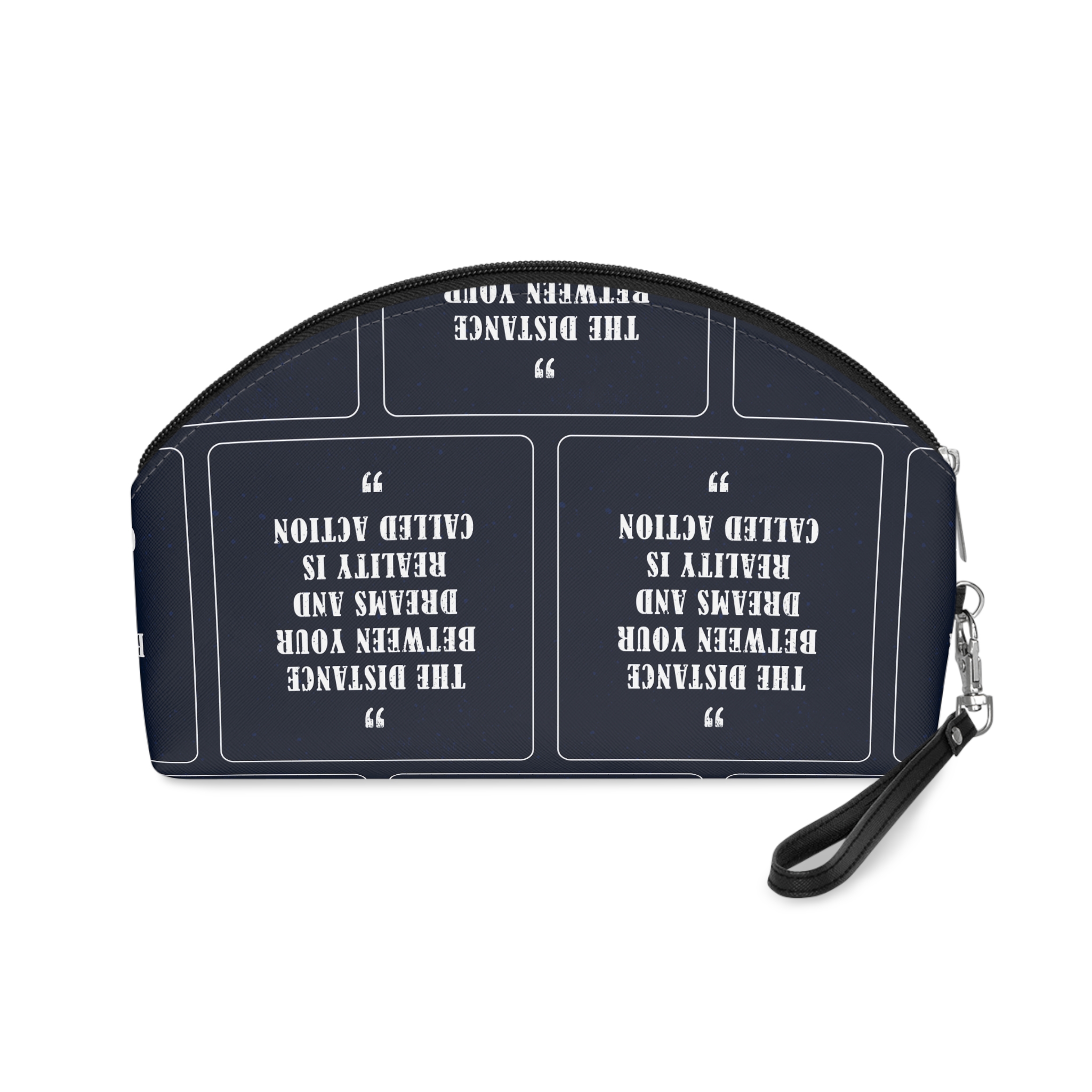 Distance Your Dreams Reality Is Called Action Motivational Quote Makeup Bag - Image 2
