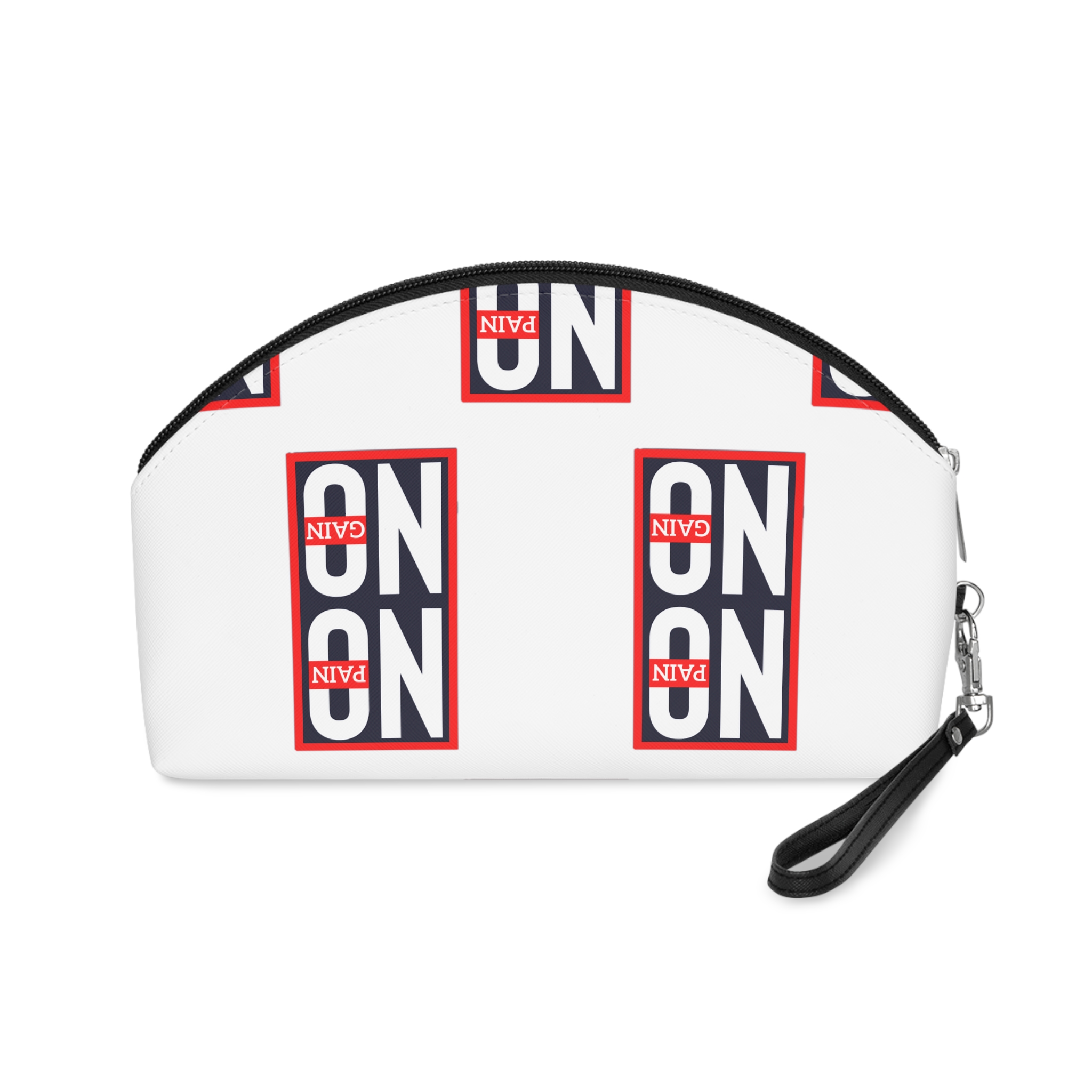 Fondo de “no Pain No Gain Workout and Fitness Gym Motivation Typography Makeup Bag - Image 2