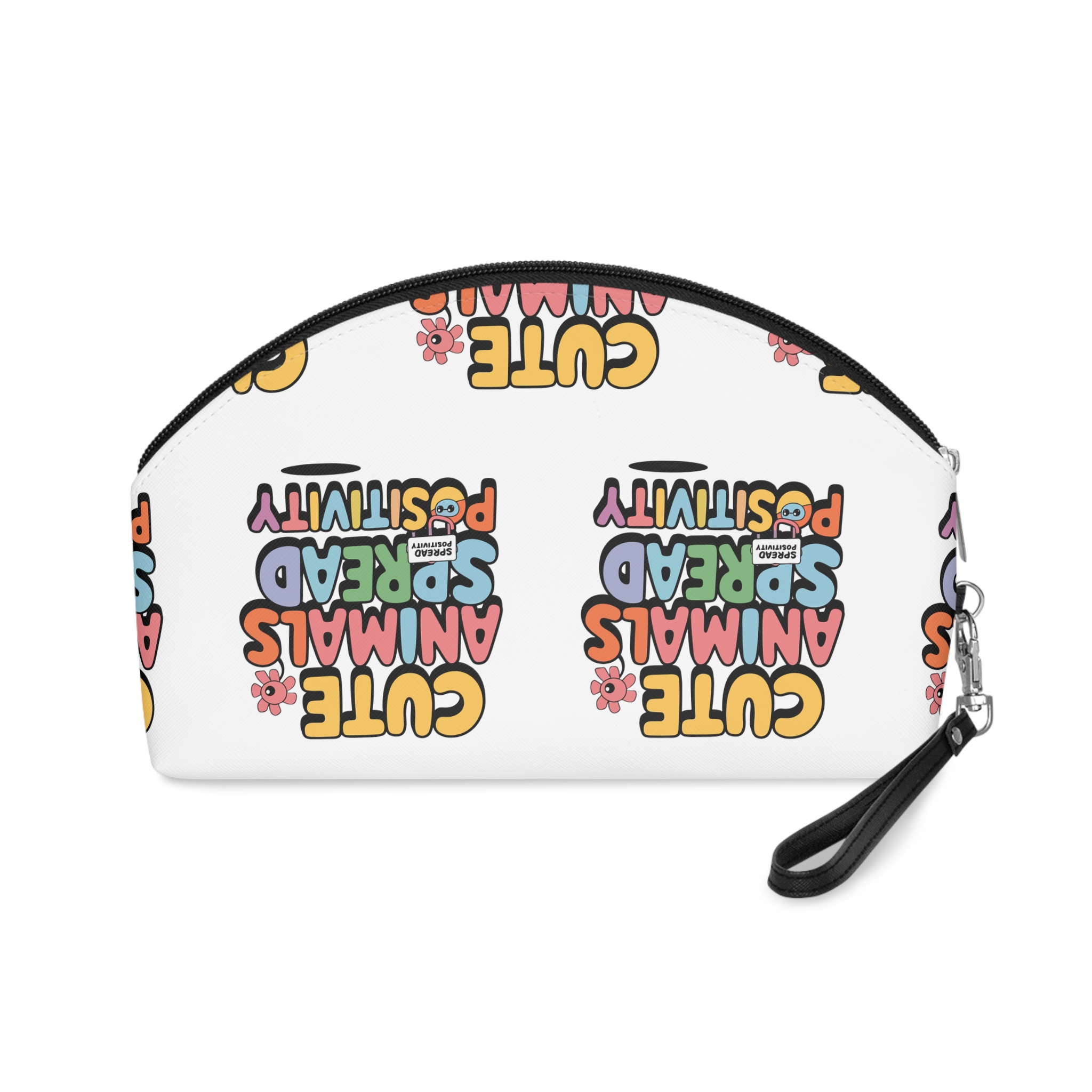 Cute Animals Spread Positivity Makeup Bag - Image 2
