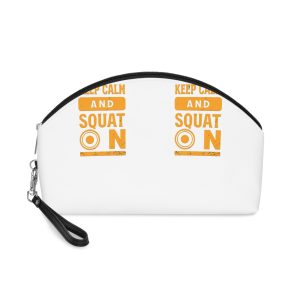 Keep Calm and Squat On Makeup Bag